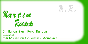 martin rupp business card